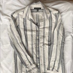 Banana Republic Striped Button Down Shirt Sz XS